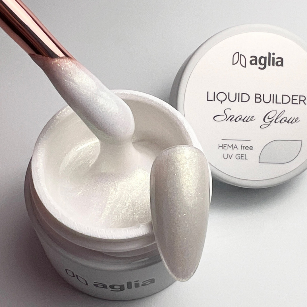 LIQUID BUILDER Snow Glow - modelovací UV gel HEMA FREE